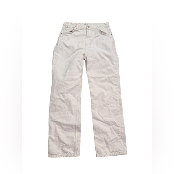 REFORMATION Abby High Rise Straight Leg Jeans Ivory Woman’s Sz 29 - Picture 1 of 8